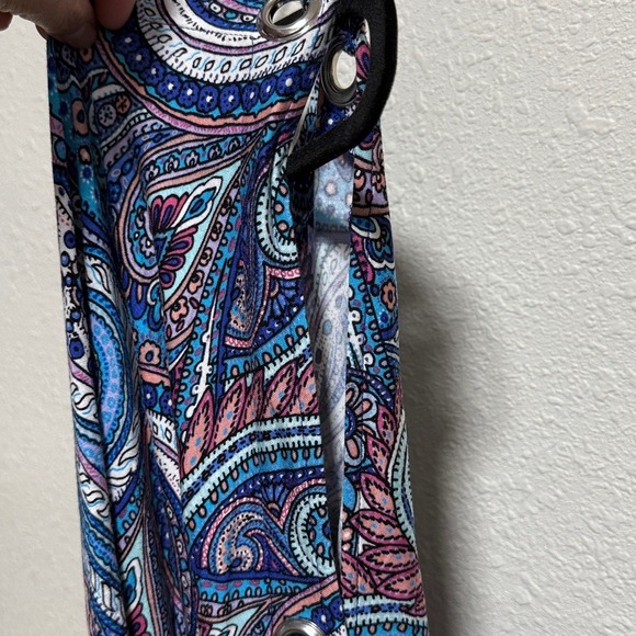 Cable & Gauge Women‎ Cold Shoulder Paisley Print 3/4 Sleeve Tunic Top Size L - Picture 6 of 7